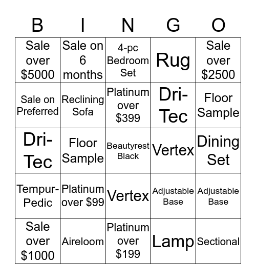 Raymour Bingo Card