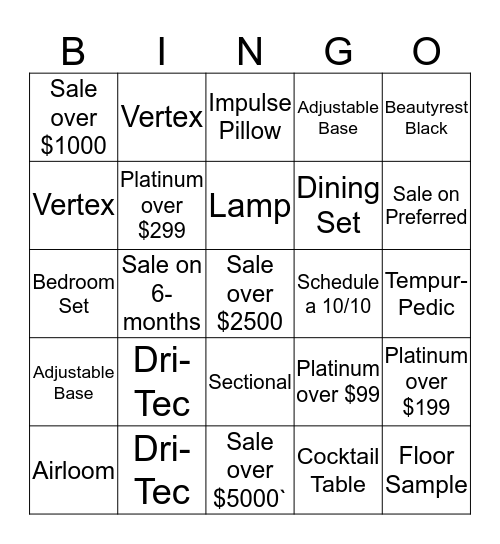 Raymour Bingo Card