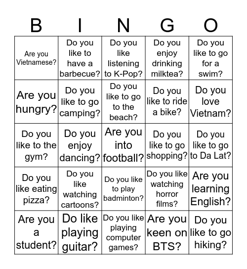 Battleship Bingo Card
