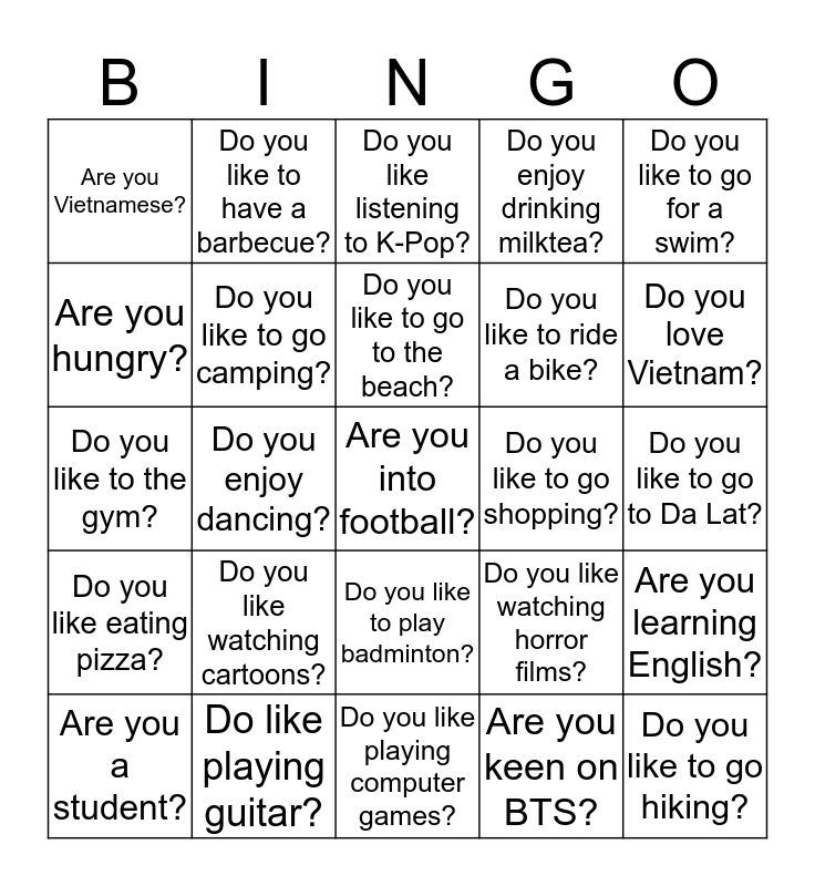 Battleship Bingo Card