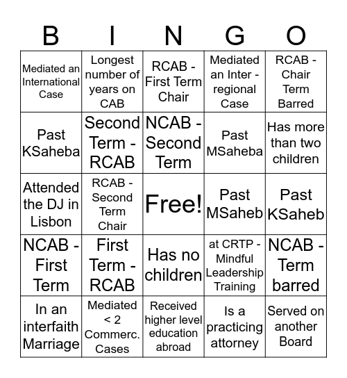 Get to Know Each Other BINGO Card