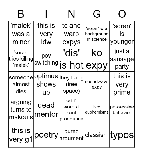 salvation bingo Card