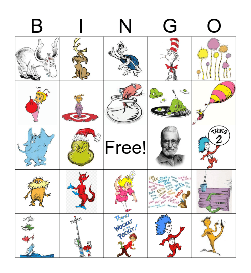 Dr. Seuss Bingo Card