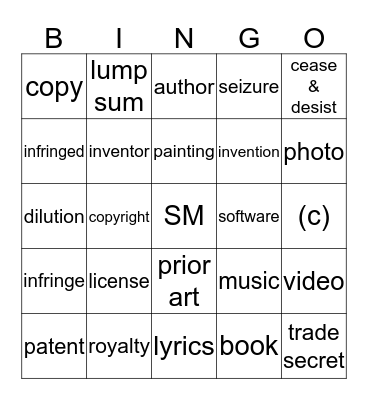 IP Bingo Card