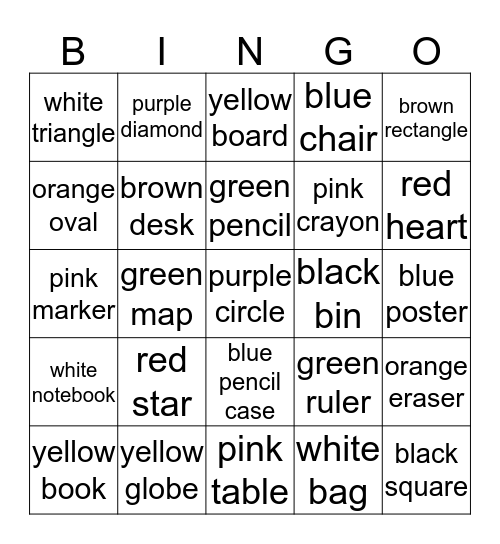 LG1 Units 1 & 2 Bingo Card