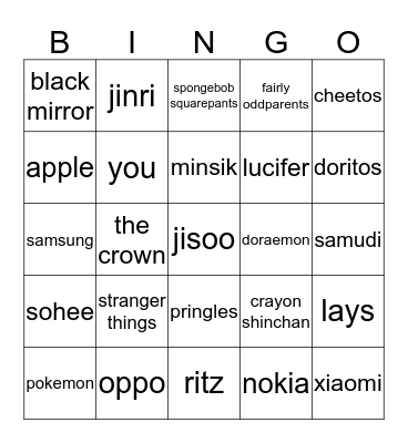 bingo guys Bingo Card