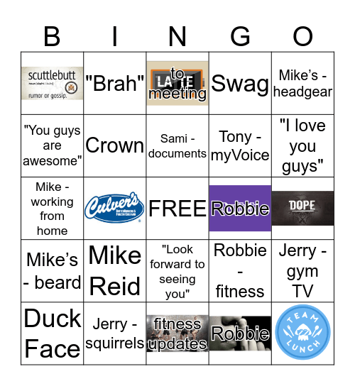 Jeremy Bingo Card