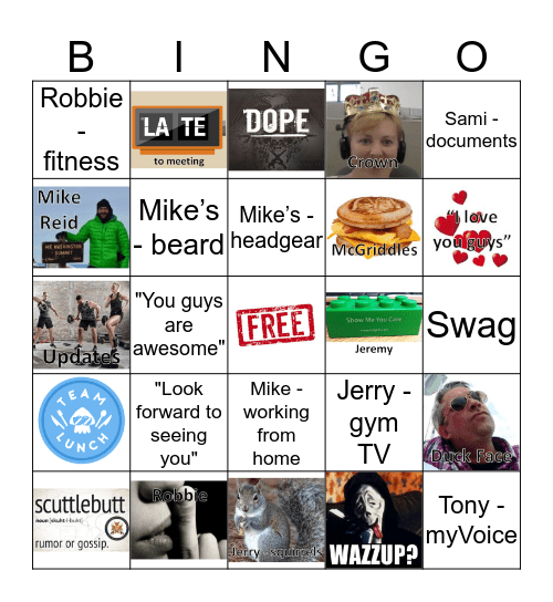 Jeremy Bingo Card