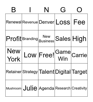 DCI Mid-Year Meeting Bingo Card