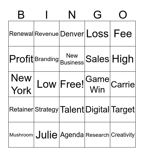 DCI Mid-Year Meeting Bingo Card