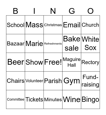 Bible Bingo Show! Bingo Card