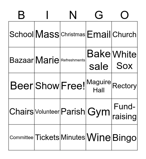 Bible Bingo Show! Bingo Card