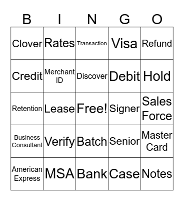 BAMS BINGO Card