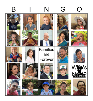 Woodbury Family Reunion 2019 Bingo Card