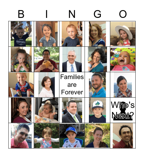 Woodbury Family Reunion 2019 Bingo Card