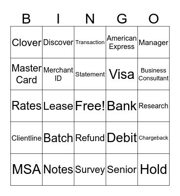 BAMS BINGO Card