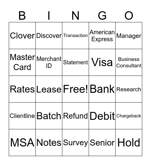 BAMS BINGO Card