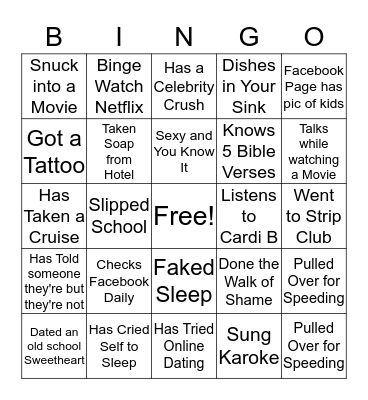 PAJAM BINGO Card