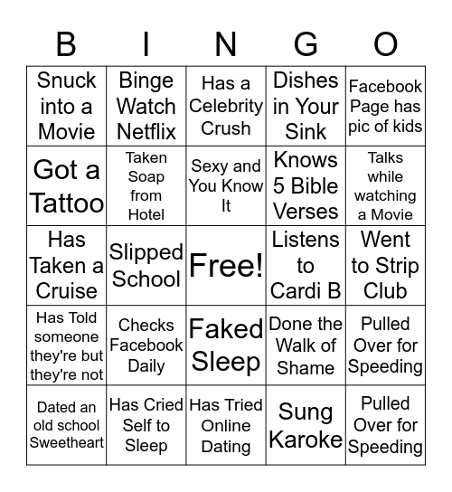 PAJAM BINGO Card