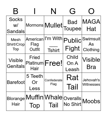 Ionia Co. Free Fair Bingo Card