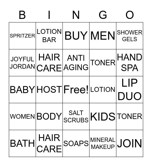 Jordan Essentials Bingo Card