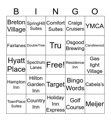 Marketing Mystery Tour Bingo Card