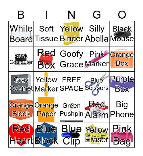 Speech Room Bingo Card