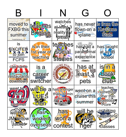 GETTING TO KNOW YOU BINGO Card