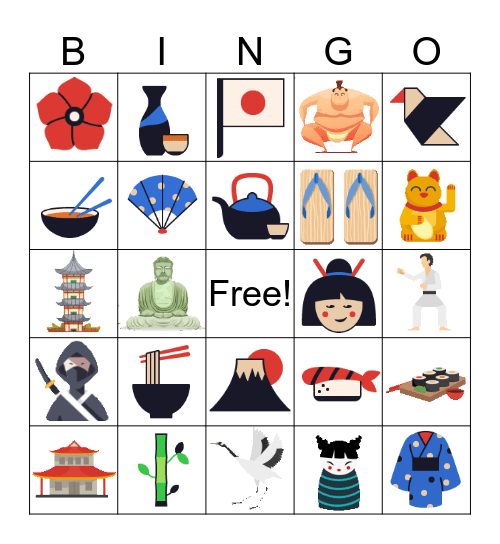 Bingo japonais Bingo Card