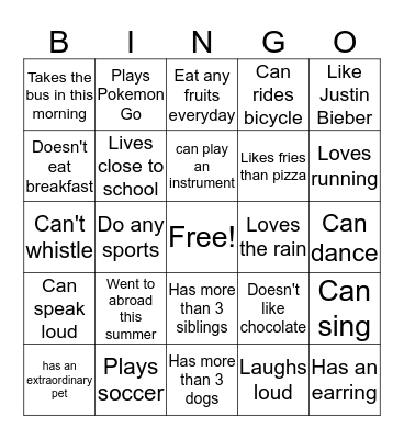 Bingo Card