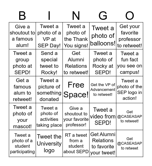 #RedHawkDayofThanks Bingo! Bingo Card