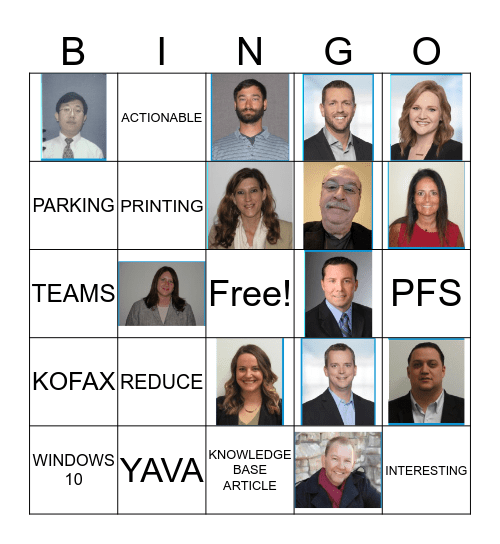 What did NORA say?  Bingo Card