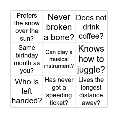 Leadership and Ops Bingo Card