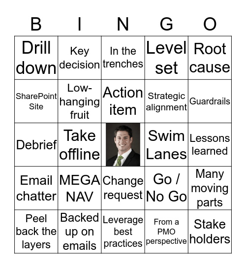 Justin Korn Bingo Card