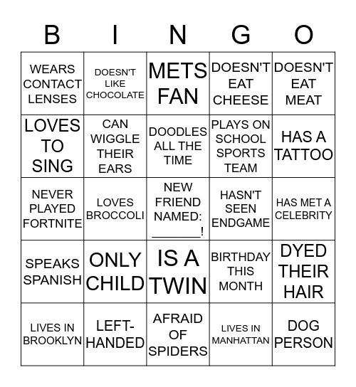 IT'S ARMORY BINGO! Bingo Card