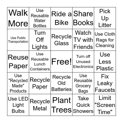 Constellation Go Green Bingo! Bingo Card