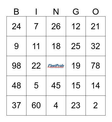 NENO Safety Bingo Card