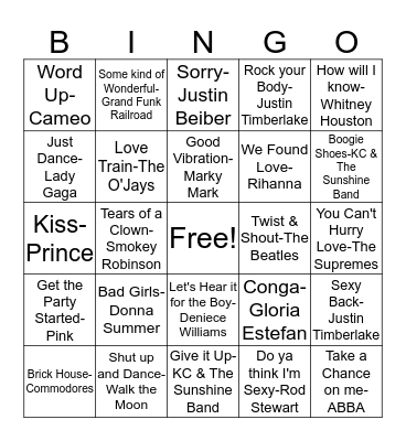 BB50 Party Platter Bingo Card
