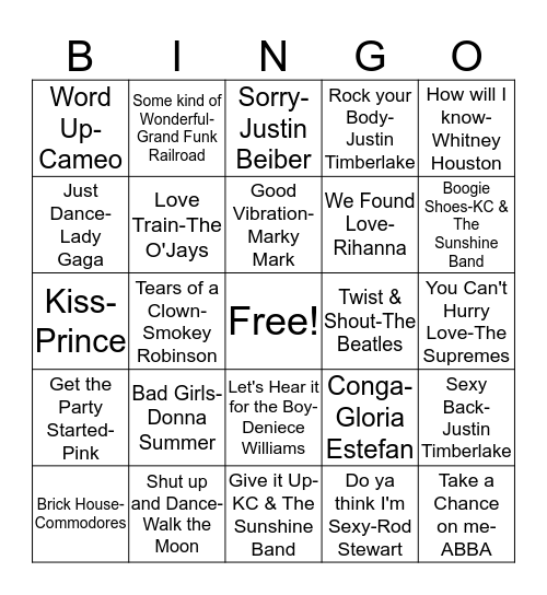 BB50 Party Platter Bingo Card