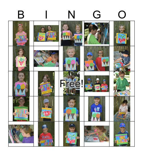 Summer + Art = Fun! Bingo Card