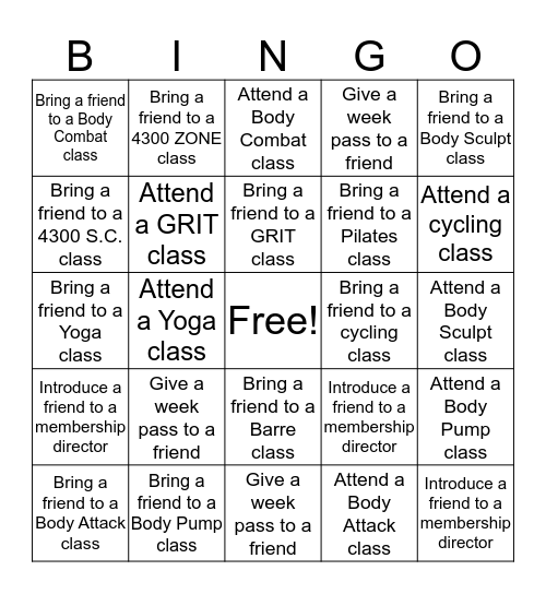 OAC August Referral Bingo! Bingo Card