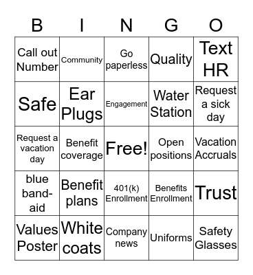 Where is it?  Bingo Card