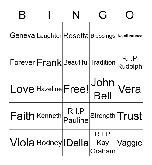Cornelius & Beatty Bingo Card