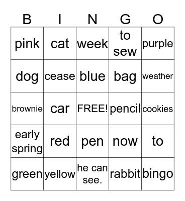 Look to the North Bingo Card