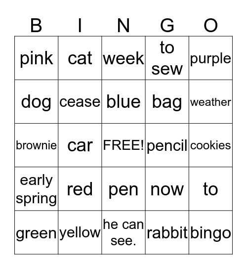 Look to the North Bingo Card