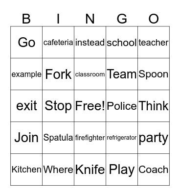 Bingo Card