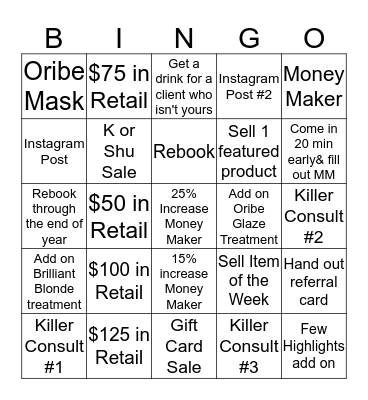 RCS Bingo Card