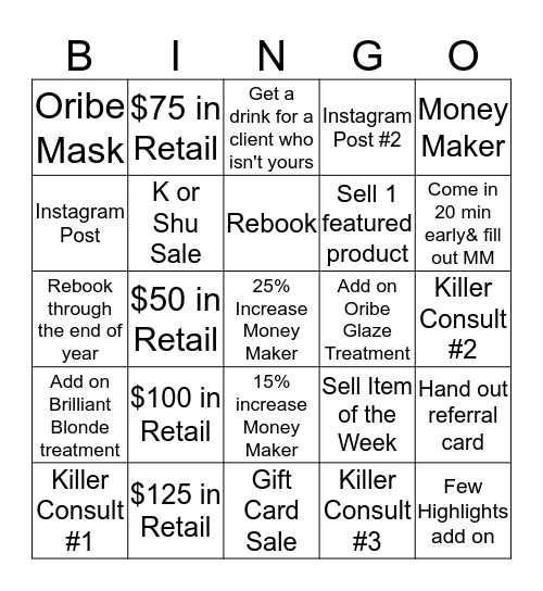 RCS Bingo Card