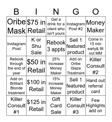 RCS Bingo Card