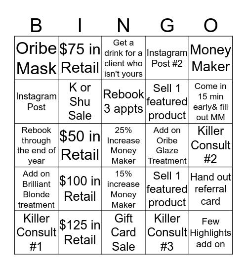 RCS Bingo Card